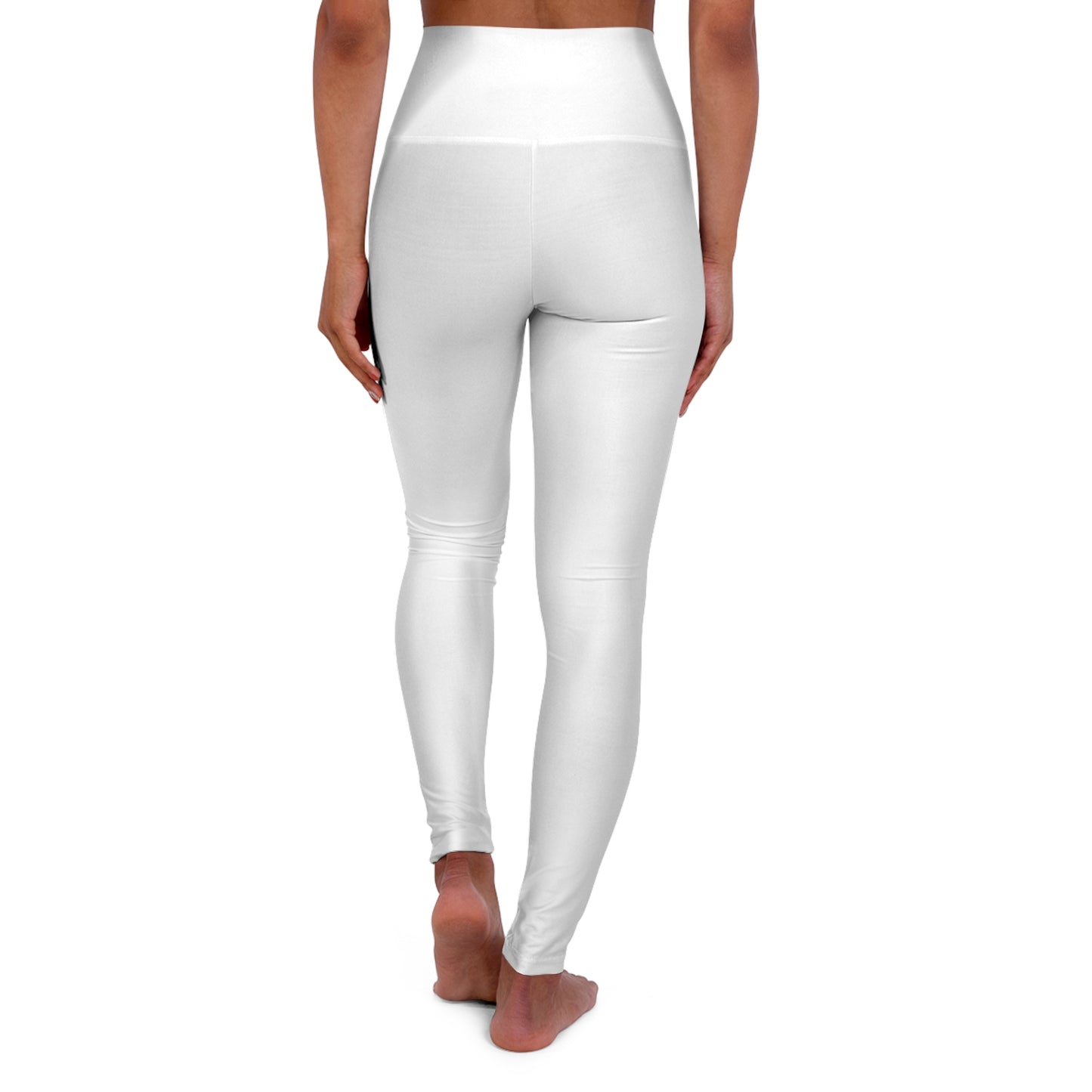 'Eyes on GOD' High Waist Leggings (White)