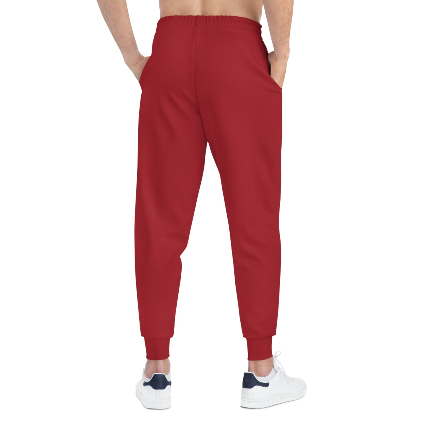 'Eyes on GOD' Athletic Joggers (Red)