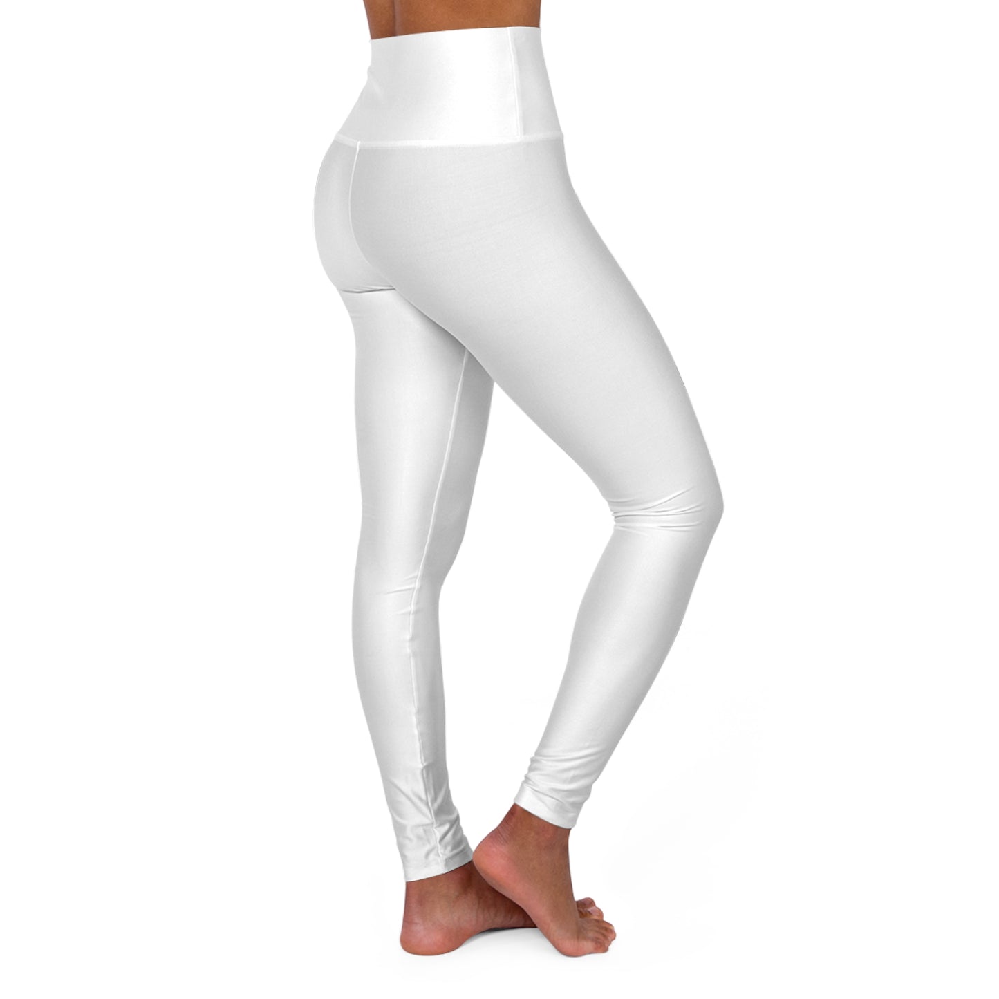 'Eyes on GOD' High Waist Leggings (White)