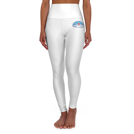 'Eyes on GOD' High Waist Leggings (White)