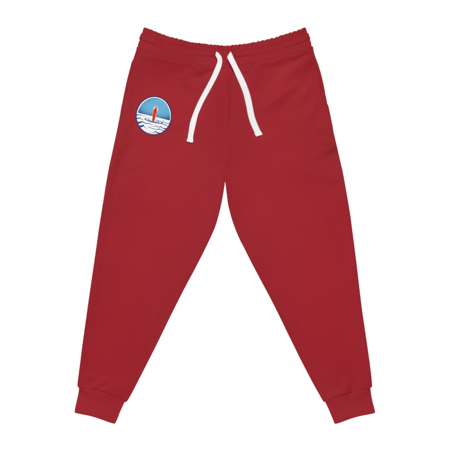 'Eyes on GOD' Athletic Joggers (Red)