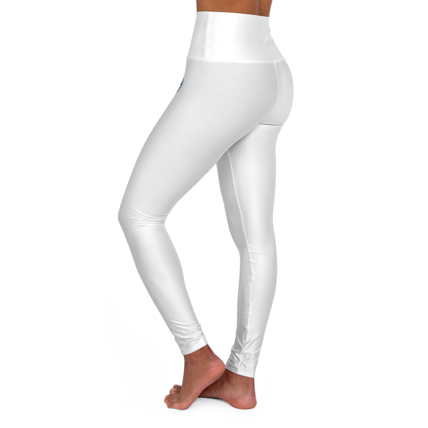 'Eyes on GOD' High Waist Leggings (White)