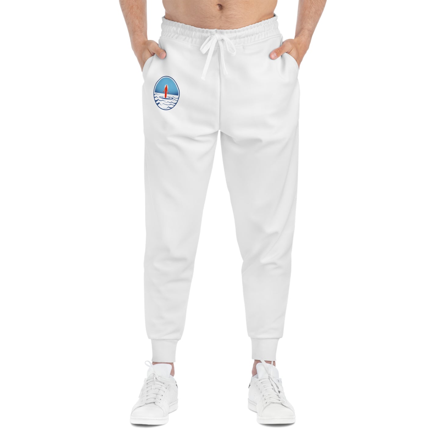 'Eyes on GOD' Athletic Joggers (White)